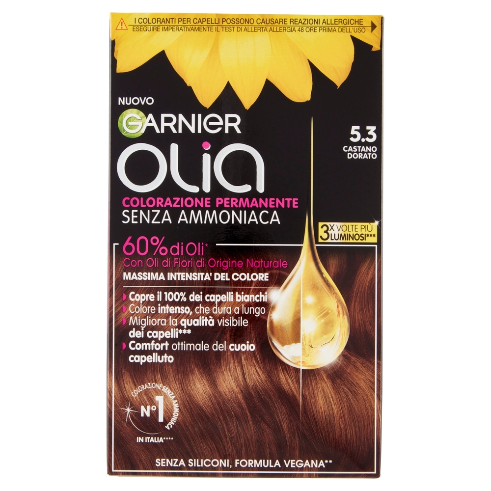 Garnier Olia Tinta Capelli, Senza Ammoniaca, Golden brown 53